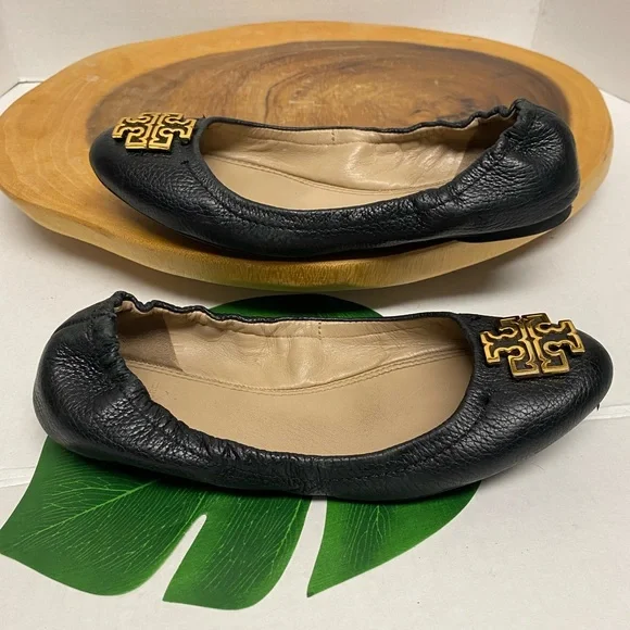 Tory Burch Melinda Pebbled Leather Flats - Picture 7 of 7